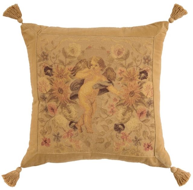 Nourison Home™ Mina Victory Vintage Pillow Beige 24"x24" Throw Pillow-0