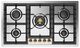 Ilve® Nostalgie II 36'' Stainless Steel Liquid Propane Gas Cooktop with Brass Trim-0