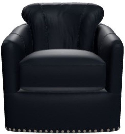 Craftmaster® Customizable CM Leather 33" Swivel Glider-1