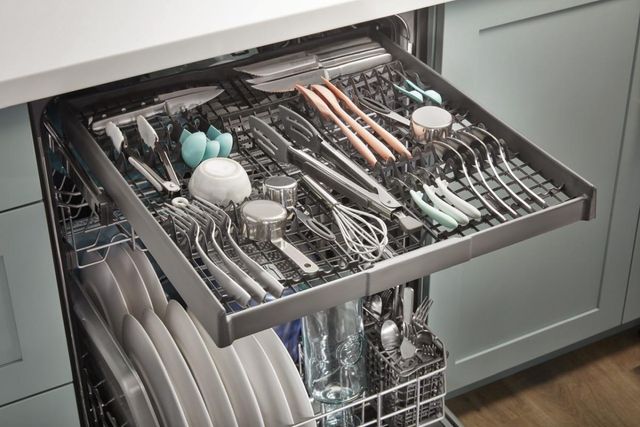 Whirlpool® 24" Fingerprint Resistant Black Stainless Top Control Built In Dishwasher-5