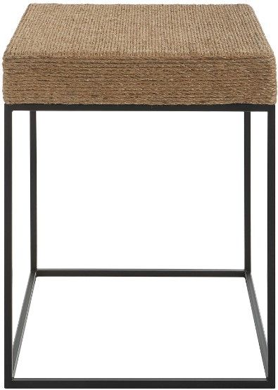 Uttermost® Laramie Natural Accent Table with Matte Black Base-3