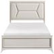 Homelegance® Audra Gold/White Eastern King Panel Bed-2