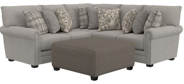 Jackson Furniture Livingston 3-Piece Linen Curved Sectional-0