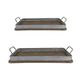 A & B Home 2-Piece Brown/Silver Tray Set-1