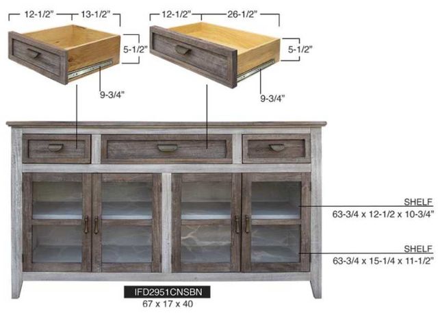 International Furniture Direct Sahara Brown Console-2