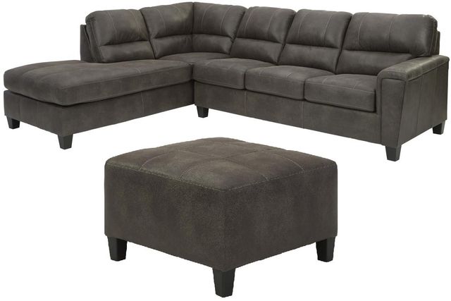 Signature Design by Ashley® Navi 2-Piece Smoke Living Room Seating Set-0