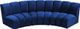 Meridian Furniture Infinity 3-Piece Navy Velvet Modular Sectional-4