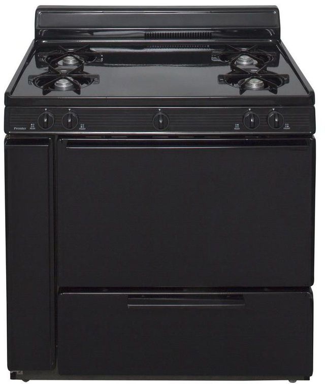 Premier 36" Black Pro Style Gas Range-0