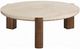 ACME Furniture Leonardo Beige Coffee Table with Dark Oak Base-3