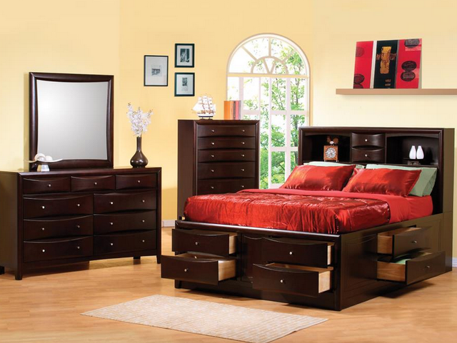 Coaster® Phoenix 4-Piece Deep Cappuccino King Bedroom Set-0