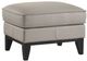 New Classic® Home Furnishings Aaron Leather Mist Gray Ottoman-0