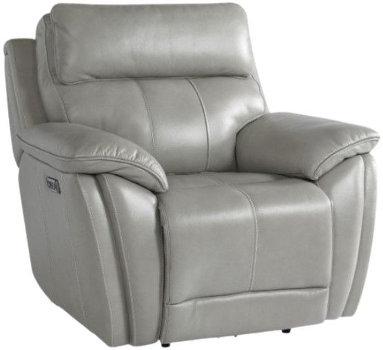 Bassett® Furniture Club Level Levitate Nickel Leather Wallsaver Power Recliner -0