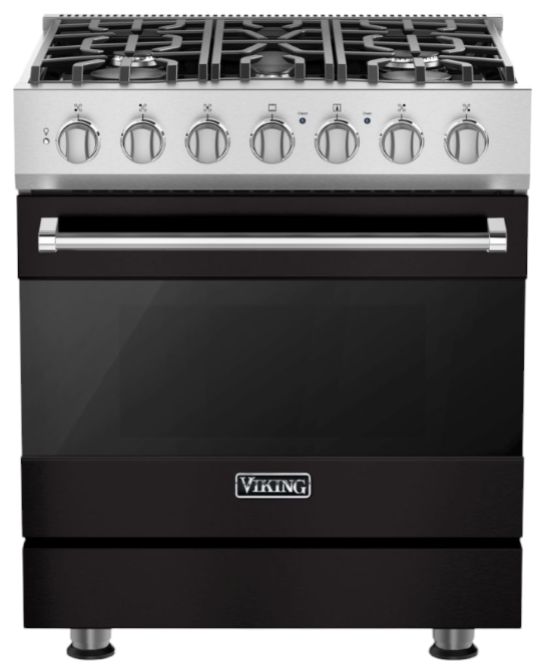 Viking® 3 Series 30" Onyx Pro Style Dual Fuel Range-0