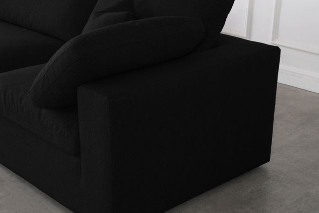 Meridian Furniture Serene Black Linen Fabric Deluxe Cloud Modular Sofa-3