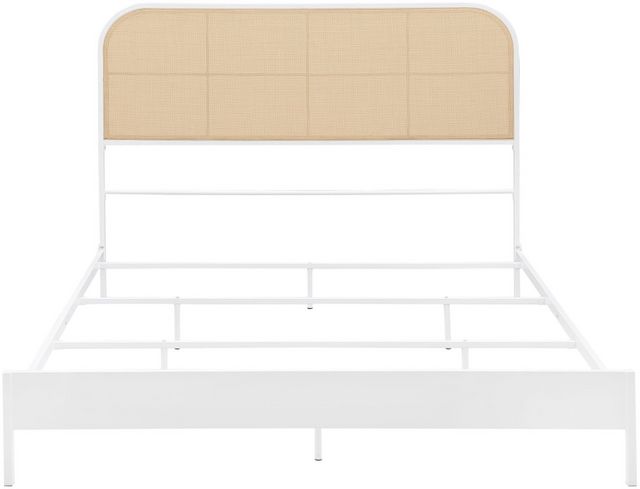 Coaster® Amherst White Queen Metal Rod Bed-1