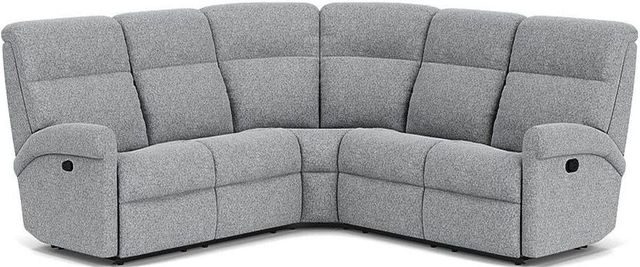 Flexsteel® Davis Silver Tweed Reclining Sectional-0