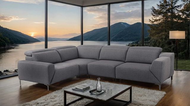 Furniture of America® Melancton 4-Piece Dark Gray Power Sectional-0