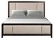 Bernards Fulton Beige/Medium Brown Upholstered King Panel Bed-1