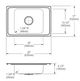 Elkay Celebrity® Brushed Satin Stainless Steel 25" x 22" x 5.5" Single Bowl Drop-in Classroom ADA Sink-1