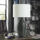 Stylecraft Matte Black Pottery/White Table Lamp -1