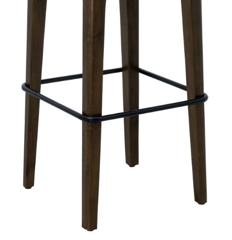 YHD Abau Dark Walnut Leatherette Bar Stool-1