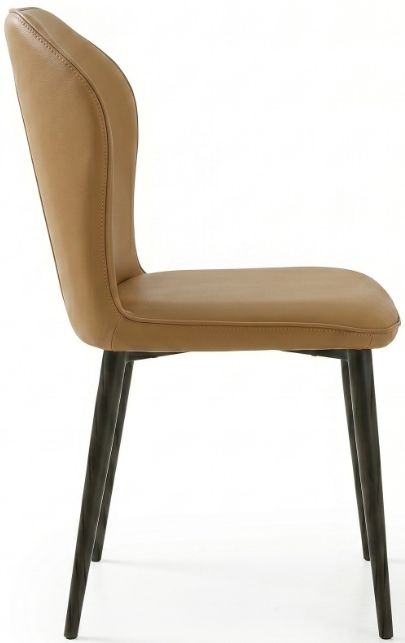 Cramco Vina Camel/Matte Black Dining Side Chair-3