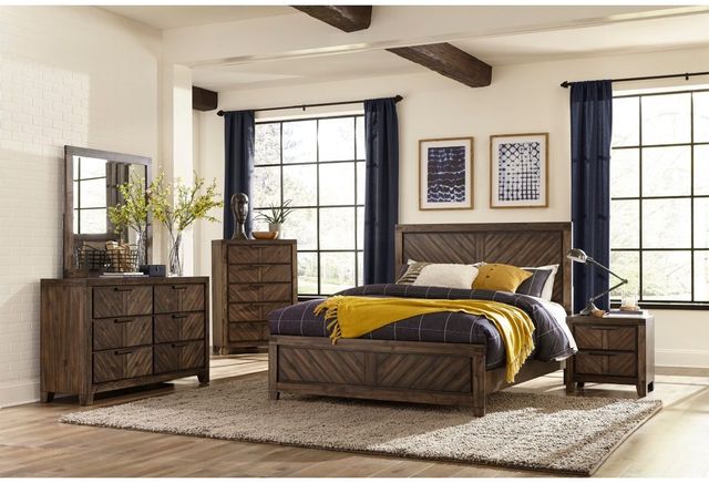 Homelegance® Parnell Rustic Cherry Queen Panel Bed-3