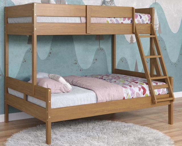 Donco Kids Low Board Urban Oak Youth Twin/Full Bunkbed-1