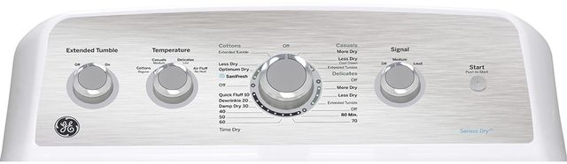 GE® 7.2 Cu. Ft. White Front Load Electric Dryer-1