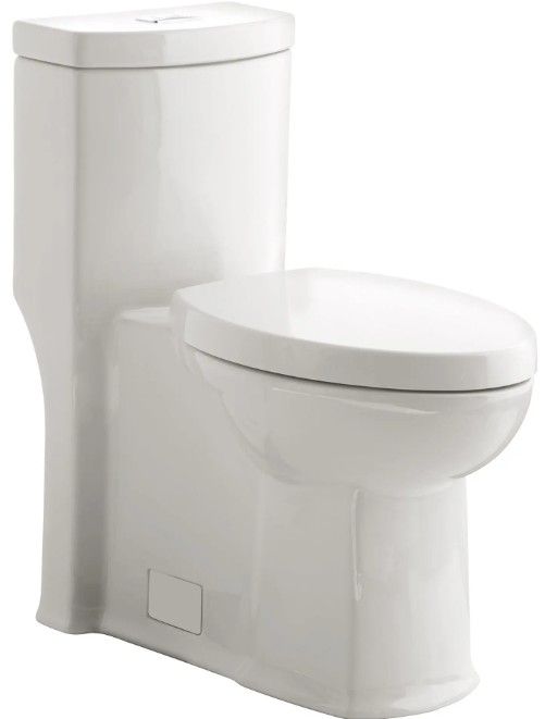 American Standard Boulevard White One-Piece Toilet Tank Cover-0