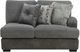 Emerald Home Berlin 3-Piece Gray Herringbone/Sanded Microfiber Sectional-2