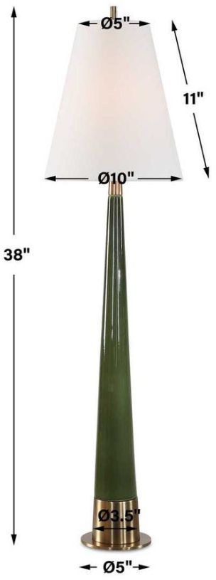 Uttermost® Riccardi Moss Green Glaze Table Lamp-3