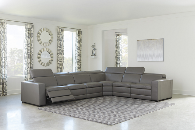Signature Design by Ashley® Texline 7-Piece Gray Power Reclining