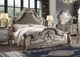 ACME Furniture Dresden Vintage Bone White Upholstered Eastern King Panel Bed-1