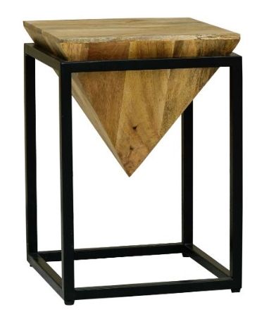 Jaipur Furniture Ravi Range Black/Brown Small Iron Base Stool-0