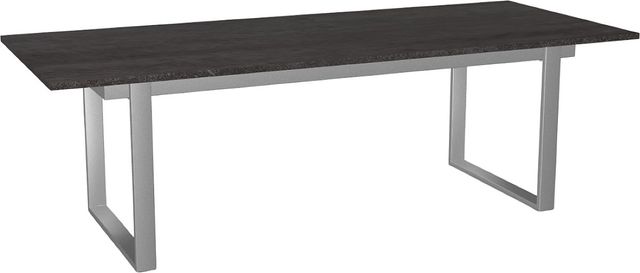 Amisco Customizable Burton 120" Rectangular Extendable Table with 1" Thermo Fused Laminate Top and 1 Leaf-0