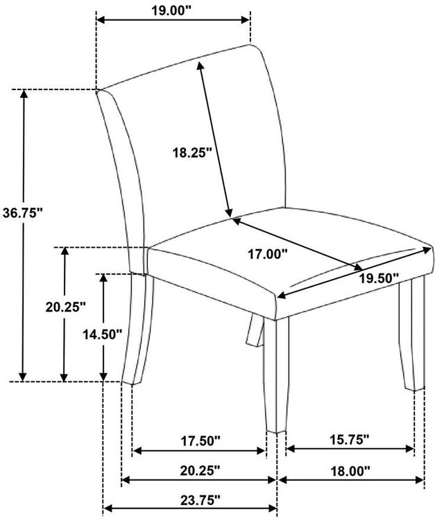 Coaster® Cantley Beige/Brown Upholstered Dining Side Chair Set-4