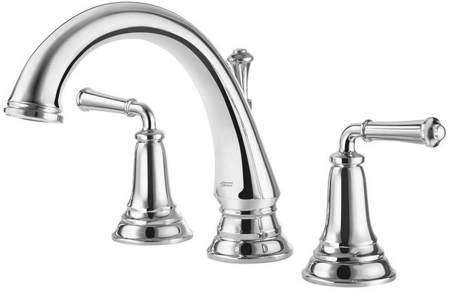 American Standard Delancey® Polished Chrome Roman Tub Filler with Lever Handles-1
