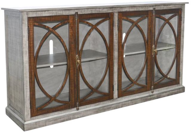 Sunny Designs™ Homestead Hills Alpine Gray/Tobacco Leaf 78” Media Console-0