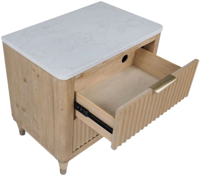 Crown Mark Kara Cerused Natural Nightstand-2