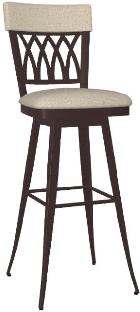 Amisco Customizable Oxford Upholstered Swivel Spectator Stool-0