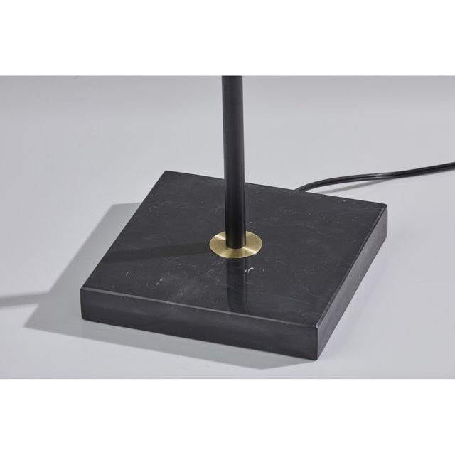 Adesso® Noah Black With Antique Brass 300W Torchiere-1