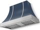 La Cornue CornuFé Cascade 44" Winter Sky Mounted Range Hood with Satin Chrome Trim-0