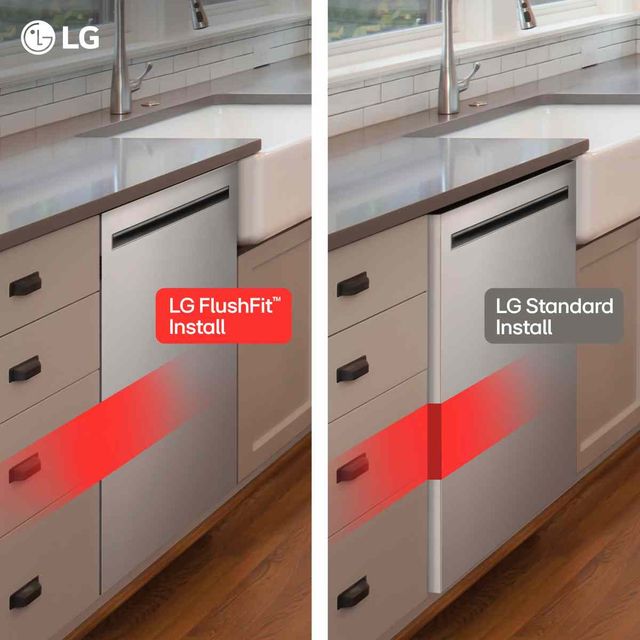 Clearance LG 24" PrintProof™ Stainless Steel Top Control Built-In Dishwasher with FlushFit Design-3