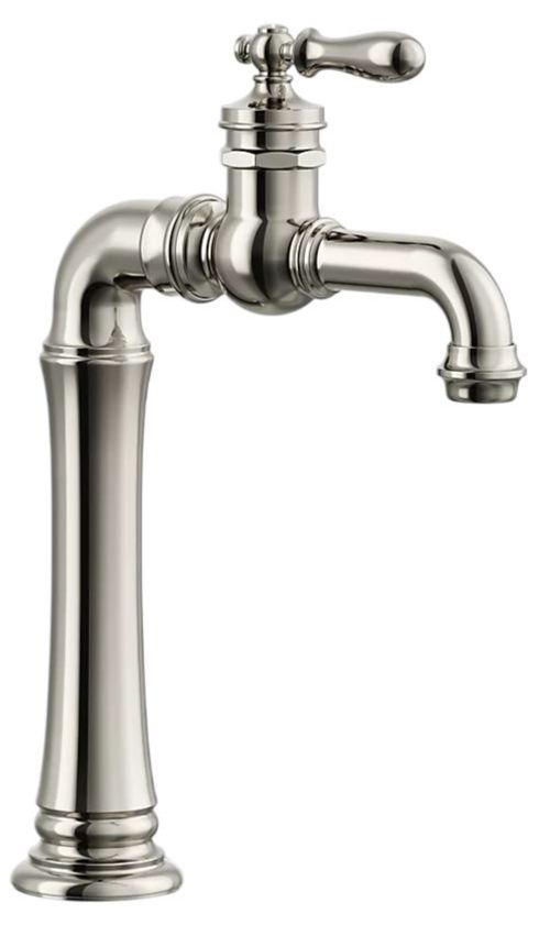 KOHLER® Artifacts® Gentleman's® Vibrant Polished Nickel Single-Handle Bathroom Sink Faucet-0