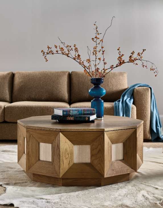 Hooker® Furniture Commerce and Market Haven Medium Natural Oak Cocktail Table-1
