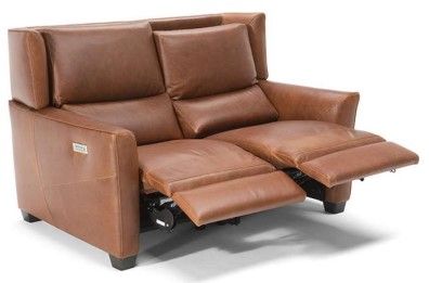 Natuzzi Editions Caloroso Leather Power Reclining Loveseat-0