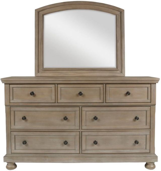 New Classic® Home Furnishings Allegra Pewter Dresser and Mirror-2