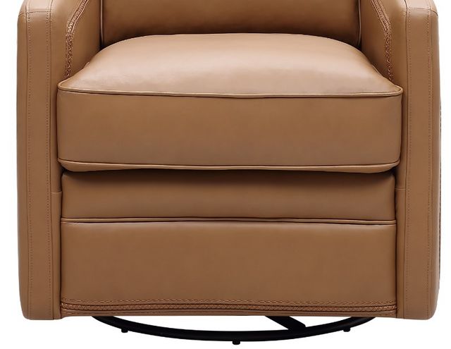 Leather Italia™ Georgetowne Turner Camel Swivel Glider Chair-2