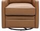 Leather Italia™ Georgetowne Turner Camel Swivel Glider Chair-2